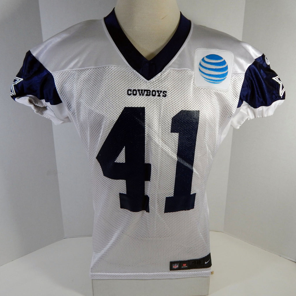 Dallas Cowboys Reggie Robinson #41 Game Issued White Practice Jersey 48 85