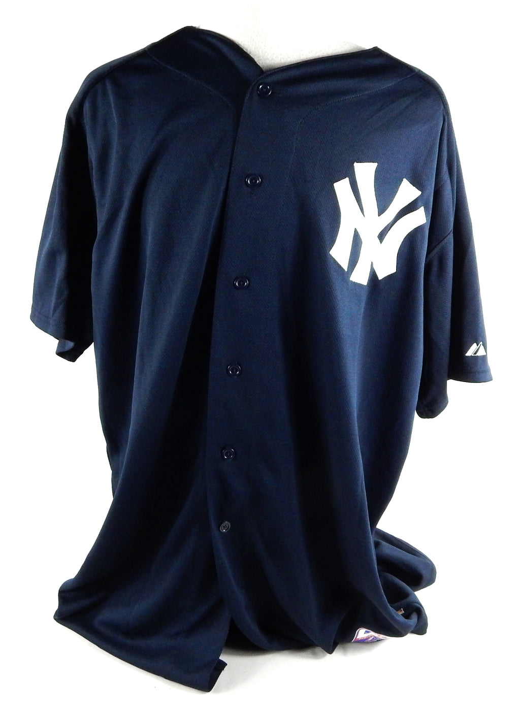 2000s New York Yankees Blank Game Issued Navy Jersey Batting Practice ST 54 462