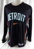 2025-26 Detroit Pistons Ron Holland #5 Game Used Black LS Shooting Shirt City 7