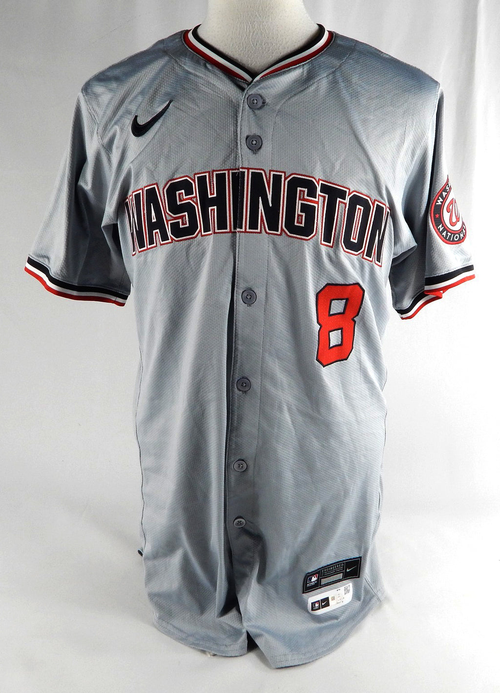 2024 Washington Nationals Jose Tena #8 Game Issued Pos Used Grey Jersey 42 9
