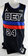 2023-24 Detroit Pistons Quentin Grimes #24 Game Issued Black Jersey Statement