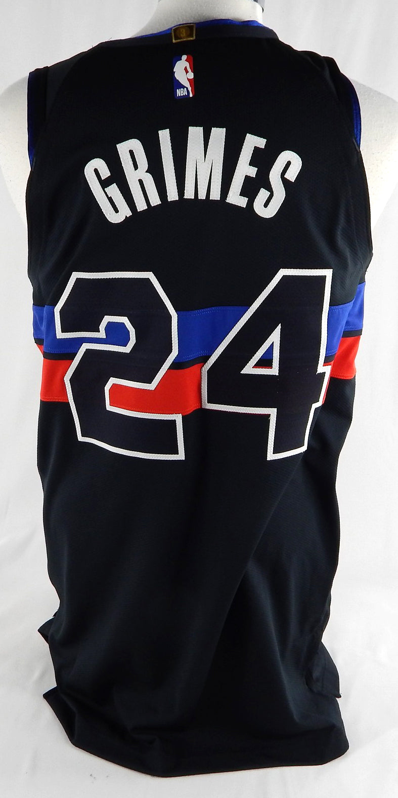 2023-24 Detroit Pistons Quentin Grimes #24 Game Issued Black Jersey Statement Pic2