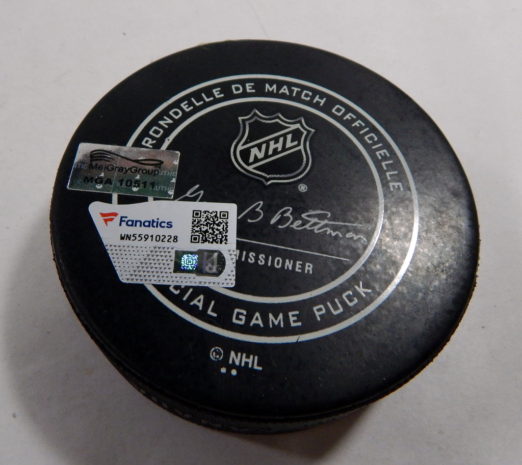 2017 Columbus Blue Jackets Vs. Tampa Bay Lightning Game Used Black Puck DP61295 Pic2