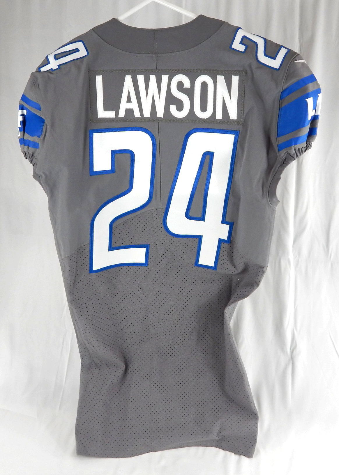 2017 Detroit Lions Nevin Lawson #24 Game Issued Grey Jersey Color Rush 42 388 Pic2