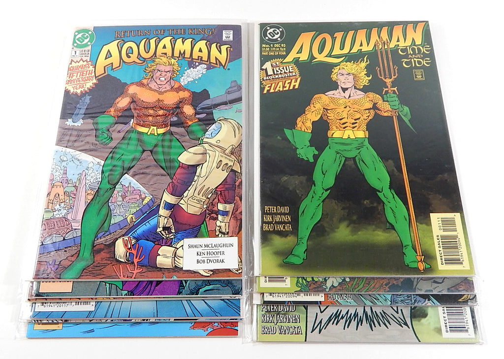Aquaman Vol 4 #1 2 3 Vol 5 #0 1 2 Time and Tide #1 2 3 4 Lot (10 Comics) DC 1991
