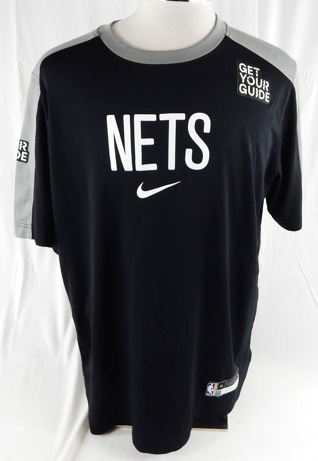 2024-25 Brooklyn Nets Cameron Johnson #2 Game Used Black Shooting Shirt XL 132 Pic2