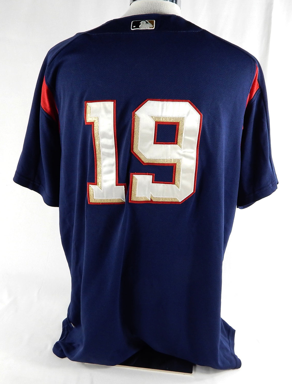 2000s Washington Nationals #19 Game Used Navy Jersey Batting Practice ST XL 464 Pic2