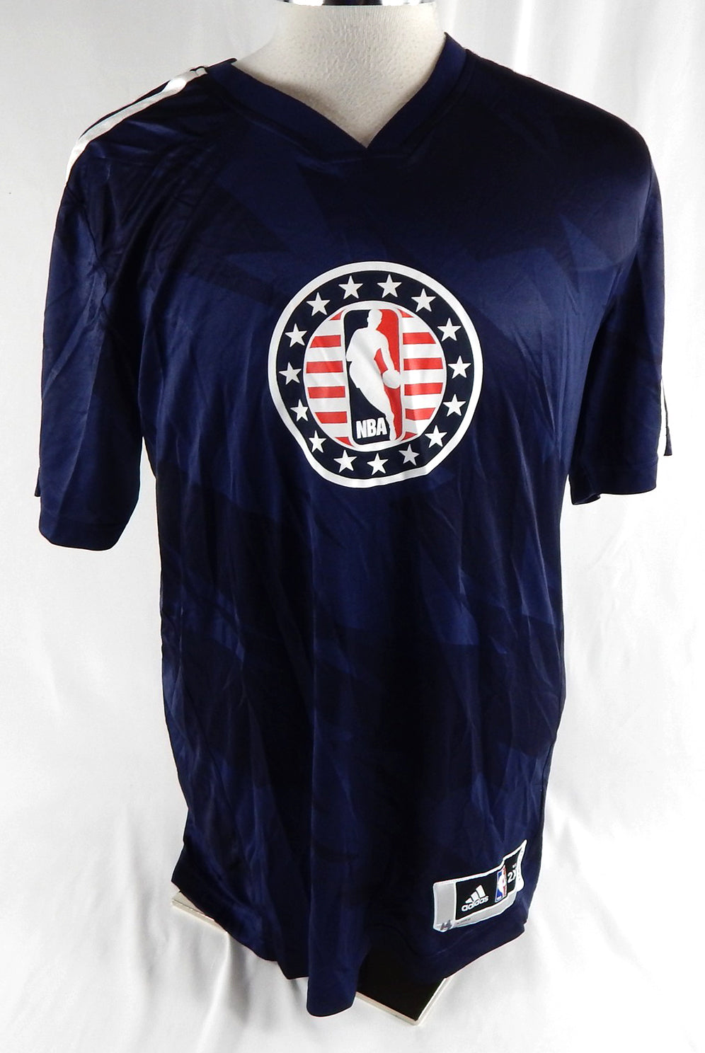 2013-14 Orlando Magic Jameer Nelson #14 Game Used Navy Shooting Shirt HFT 11