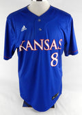 2025 Kansas Jayhawks #8 Game Used Blue Jersey Baseball 42 615