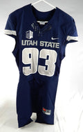 2014 Utah State Aggies #93 Game Used Navy Jersey Name Plate Removed S 057