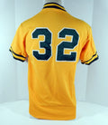 Late 1980s Oakland Athletics #32 Game Used Gold Jersey Batting Practice DP04757