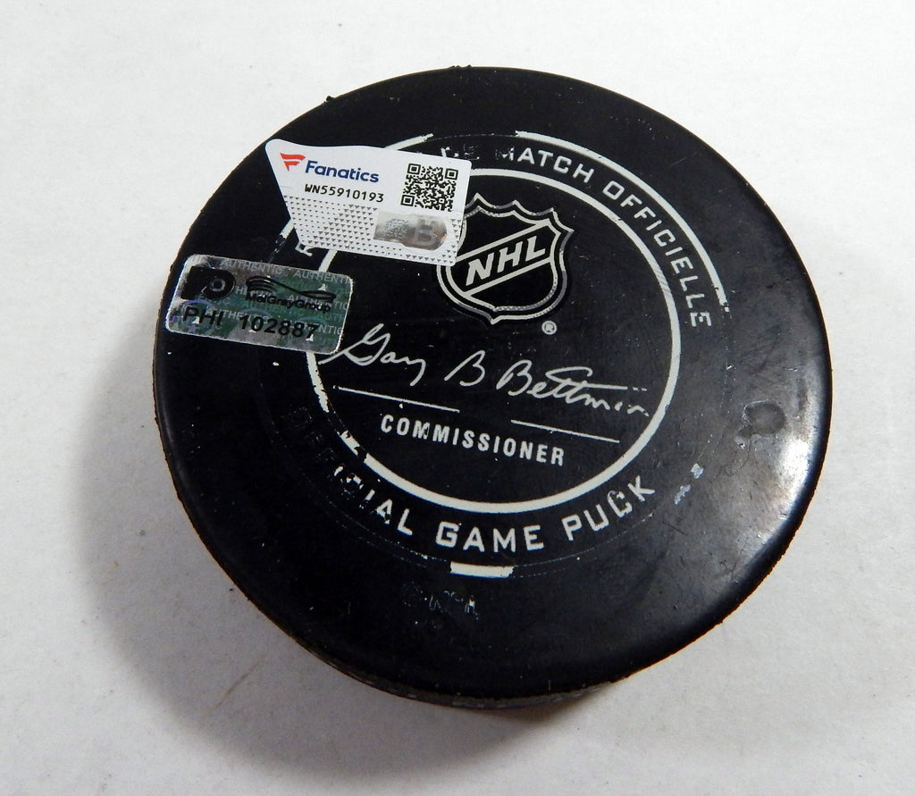2018 Philadelphia Flyers Vs. Columbus Blue Jackets Game Used Black Puck DP61299 Pic2