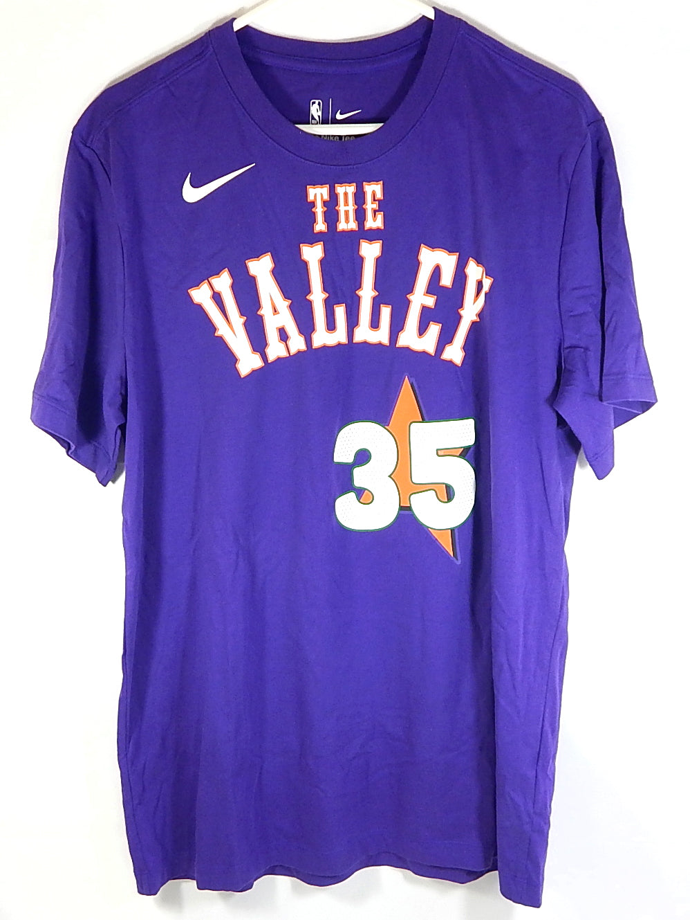 Kevin Durant #35 Phoenix Suns Valley City Nike Tee Shirt T-Shirt Purple New M