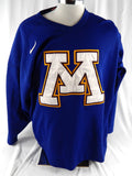 Minnesota Golden Gophers Game Used Blue Practice Jersey Hockey 50 210