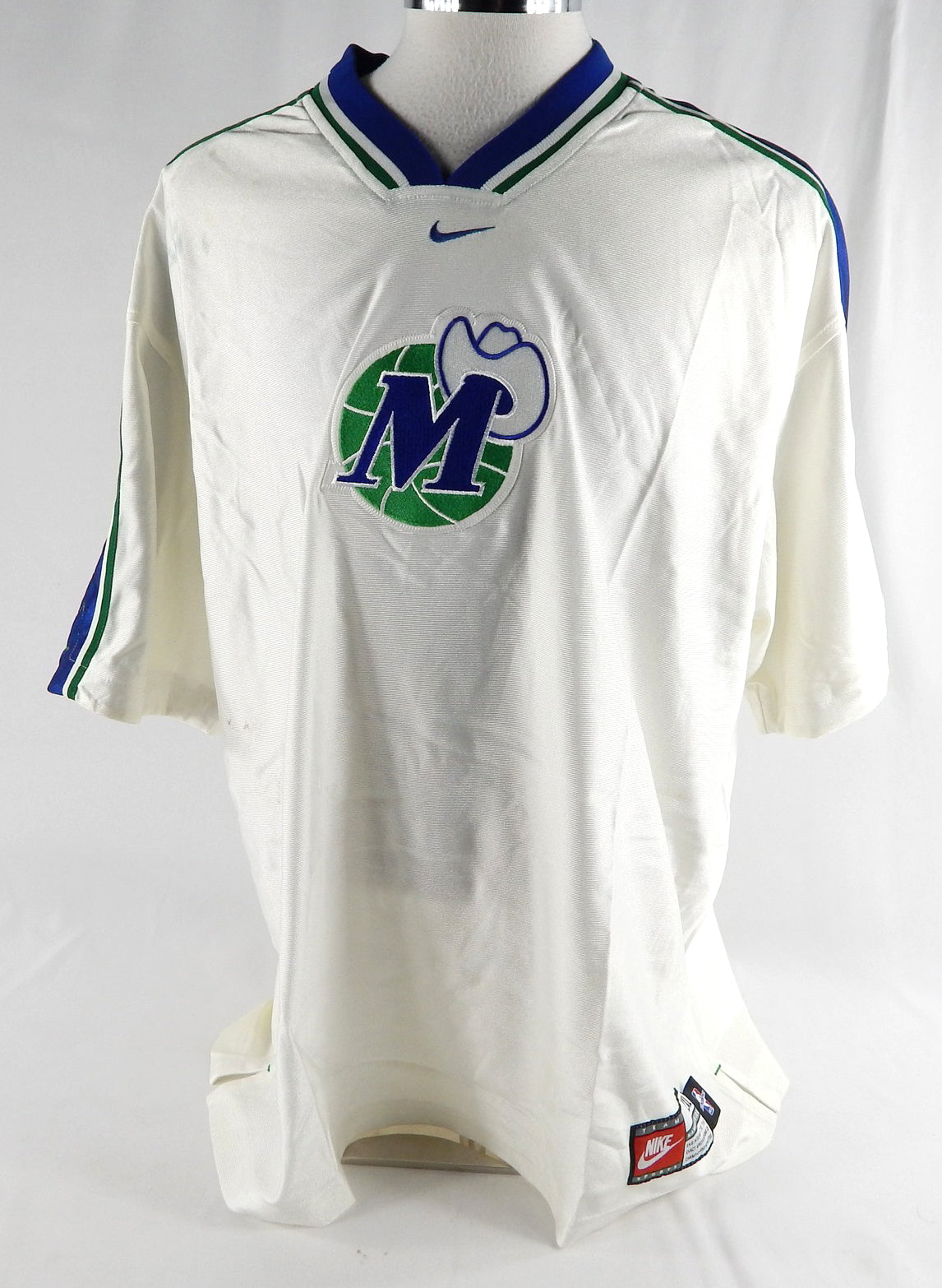 1990s Dallas Mavericks # Game Issued White Shooting Shirt 2XL 469