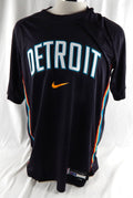 2025-26 Detroit Pistons Bobi Klintman #34 Game Used Black Shooting Shirt City 2