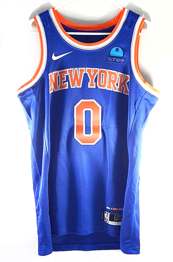 Donte DiVincenzo New York Knicks #0 Nike Swingman Icon Sphere Jersey Blue Yth XL