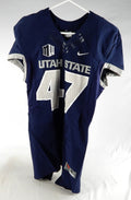 Utah State Aggies #47 Game Used Navy Jersey NP Rem M 061