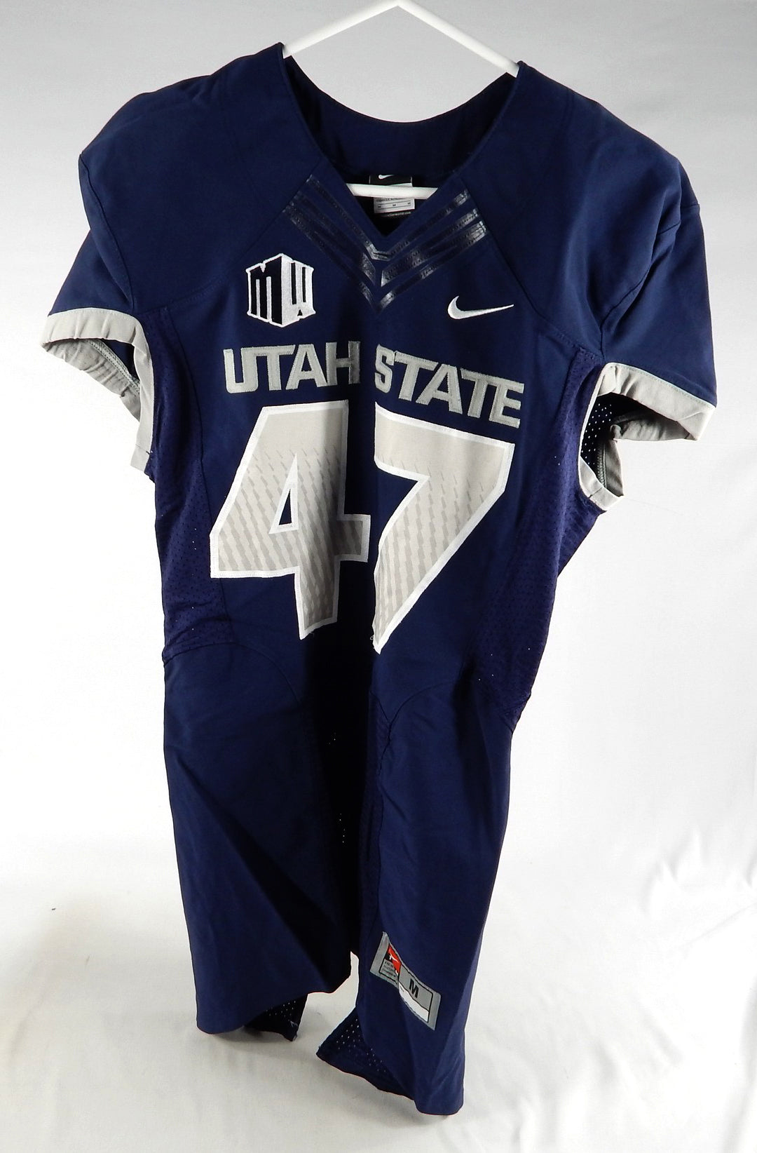 Utah State Aggies #47 Game Used Navy Jersey NP Rem M 061