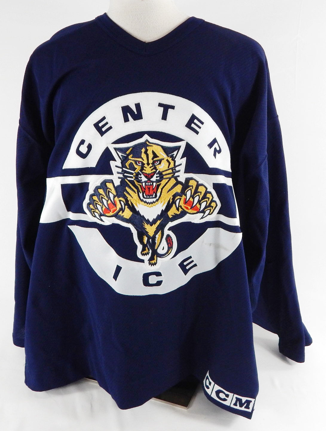 1990s Florida Panthers Brent Belecki #71 Game Used Navy Practice Jersey 56 633