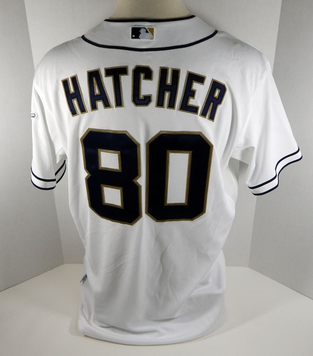 2013 San Diego Padres Justin Hatcher #80 Game Issued White Jersey