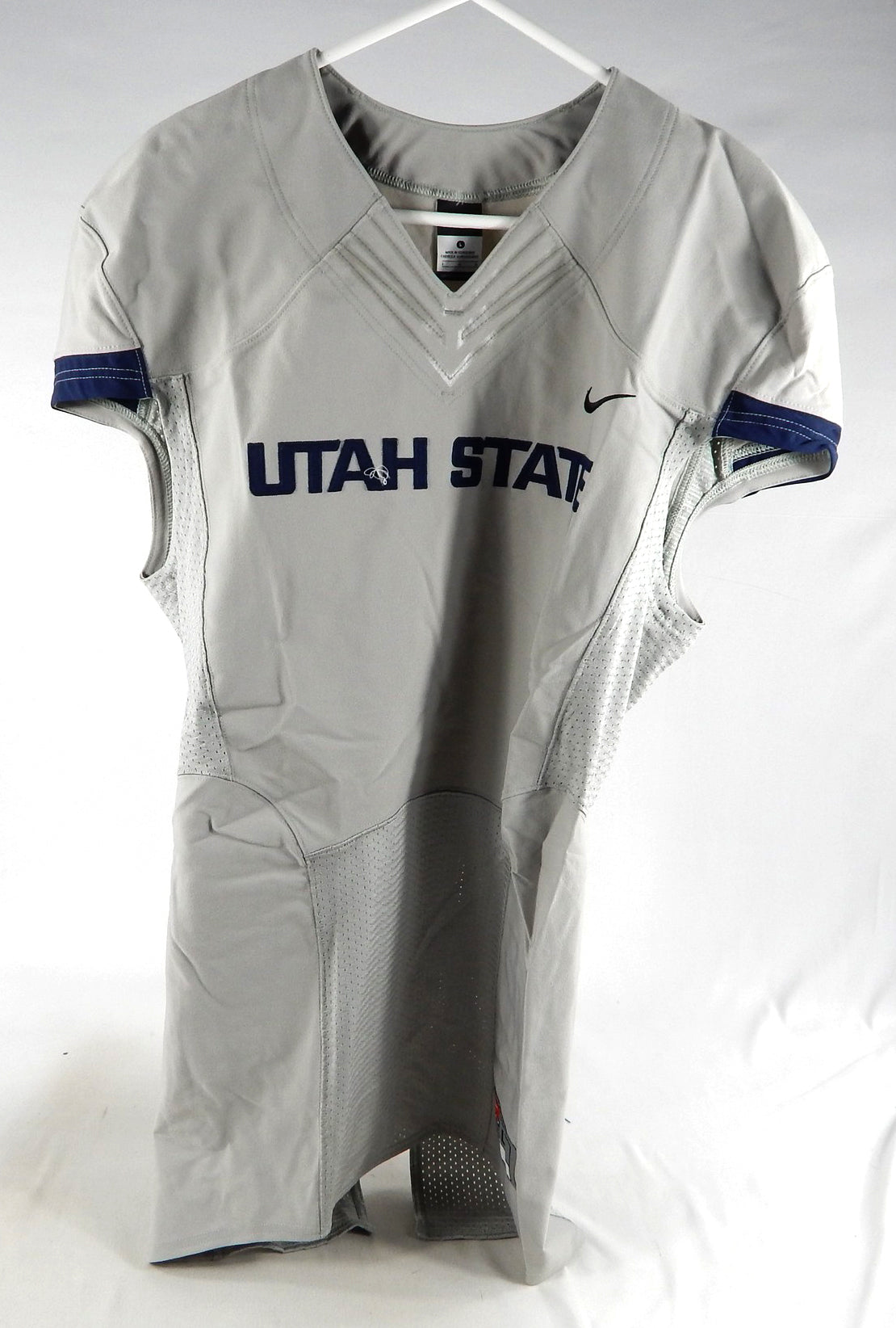 2013 Utah State Aggies Blank Game Issued Grey Jersey L 063
