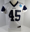 Dallas Cowboys Sewo Olonilua #45 Game Issued White Practice Jersey 48 94