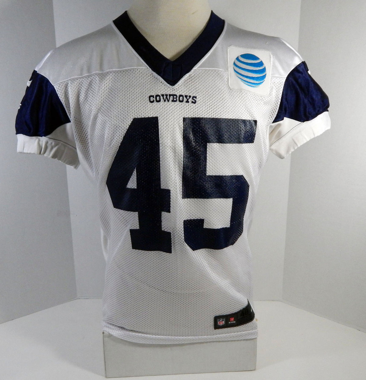 Dallas Cowboys Sewo Olonilua #45 Game Issued White Practice Jersey 48 94