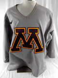 Minnesota Golden Gophers Game Used Grey Practice Jersey Hockey 50 214