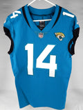 2022 Jacksonville Jaguars Marvin Hall #14 Game Issued Blue Jersey 38 808