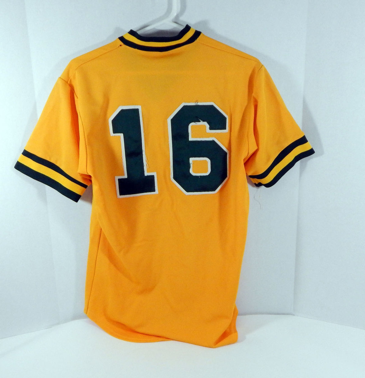 Late 1980s Oakland Athletics #16 Game Used Gold Jersey Batting Practice DP04765