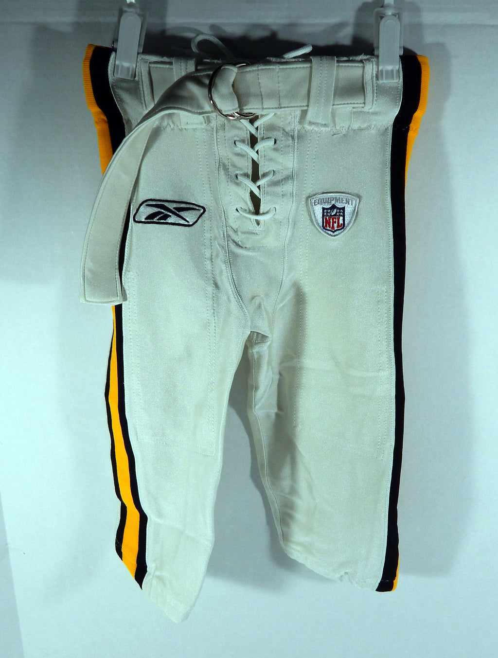 2007 Pittsburgh Steelers #42 Game Used White Pants Throwback Pants 26 DP68098