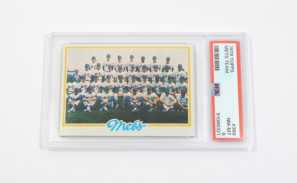 1978 Topps New York Mets Team Card #356 PSA 8