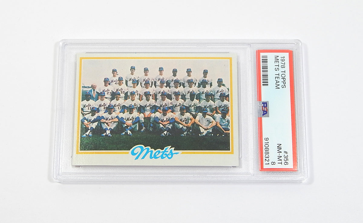 1978 Topps New York Mets Team Card #356 PSA 8