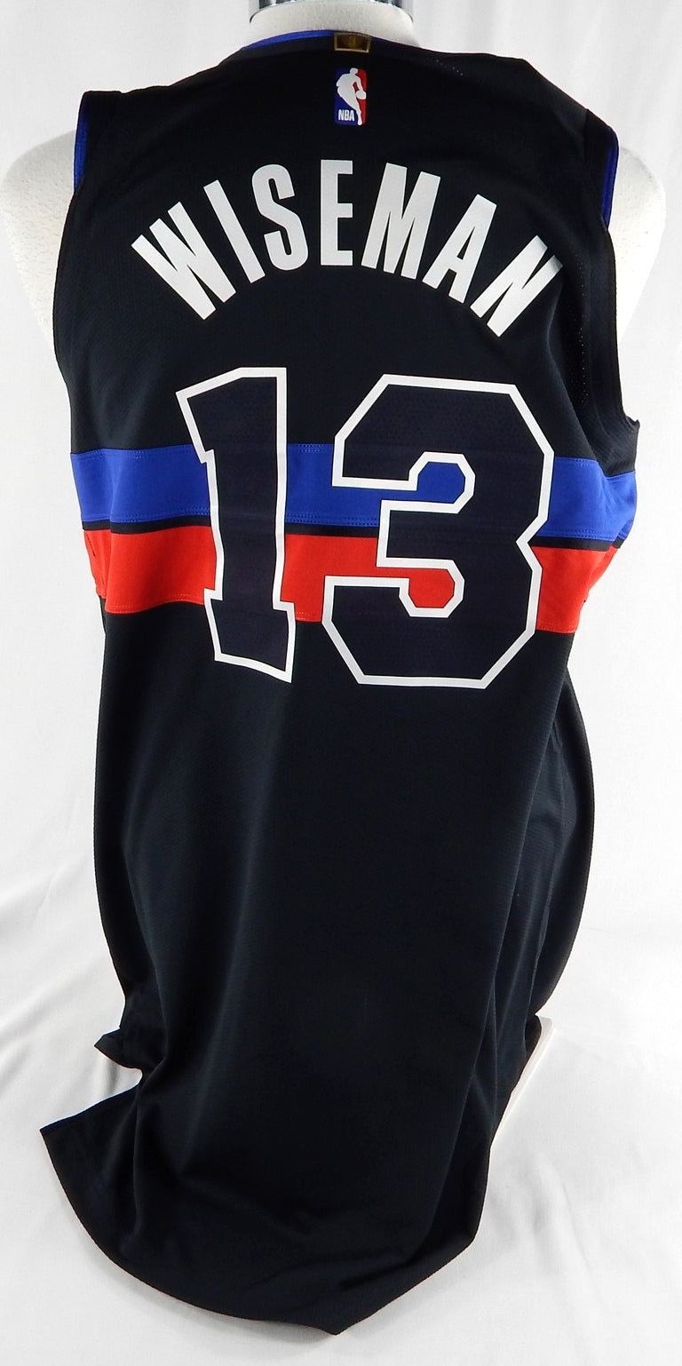 2022-23 Detroit Pistons James Wiseman #13 Game Issued Black Jersey Statement 52 Pic2