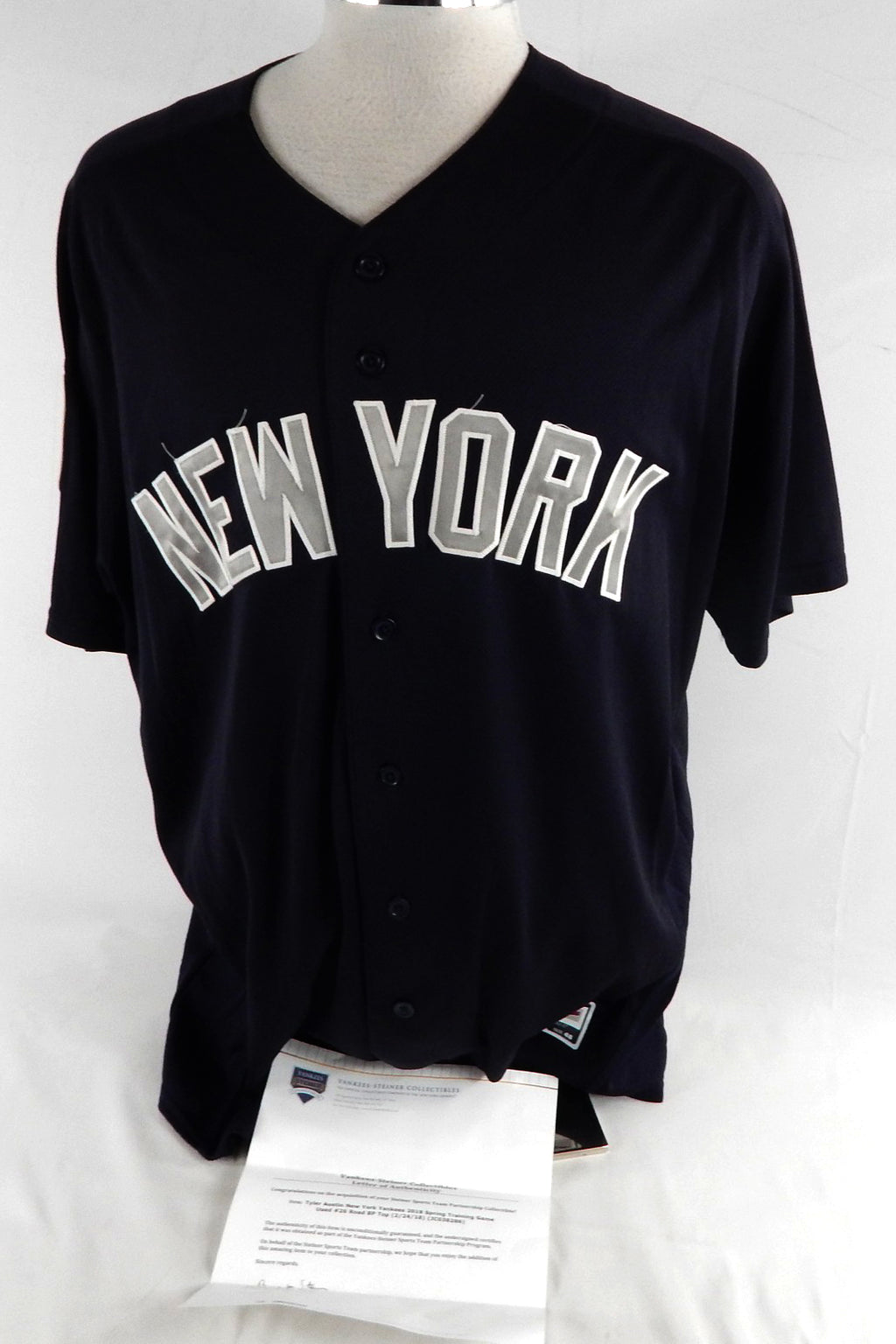 2018 New York Yankees Tyler Austin #26 Game Used Navy Jersey ST Patch 48 665