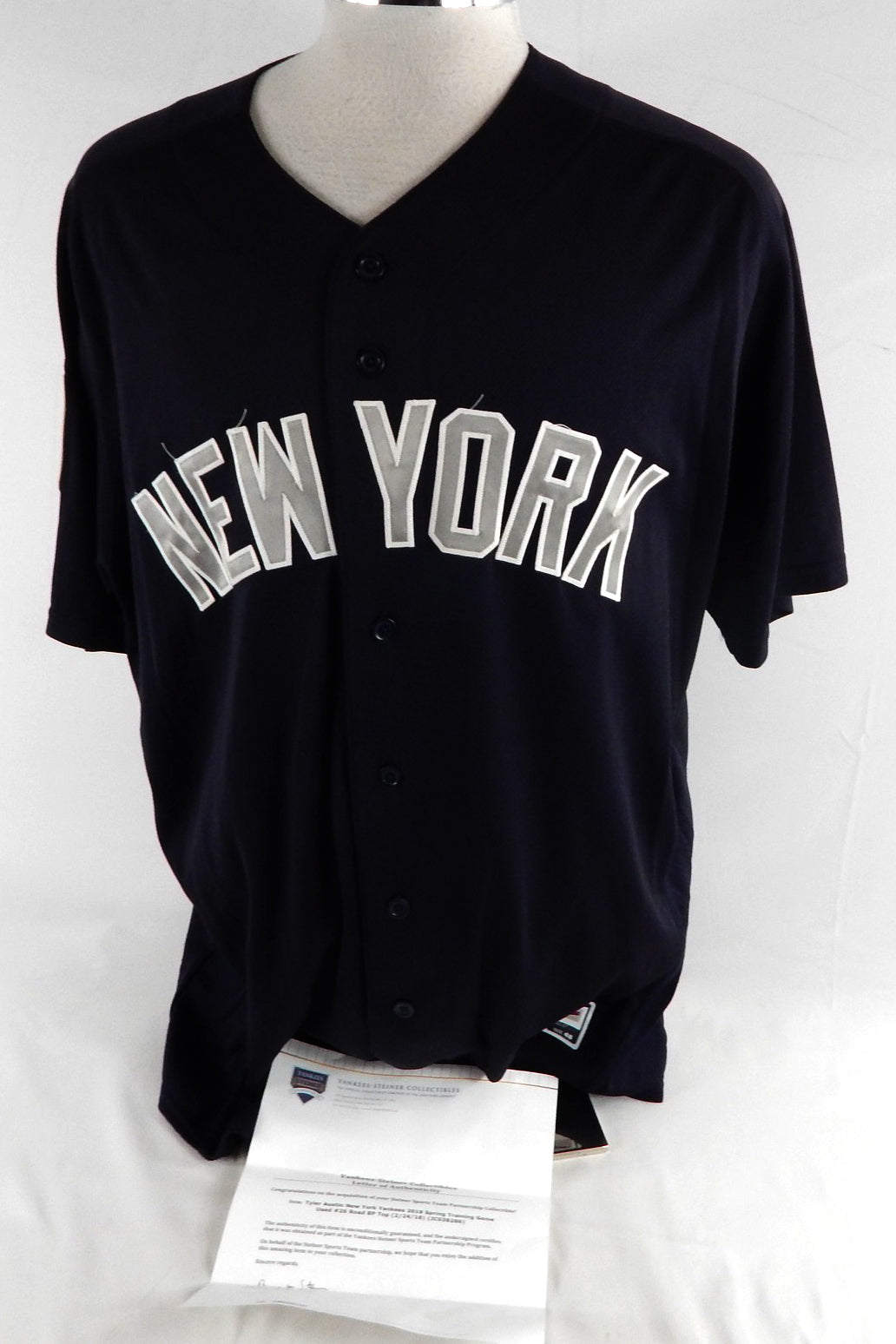2018 New York Yankees Tyler Austin #26 Game Used Navy Jersey ST Patch 48 665