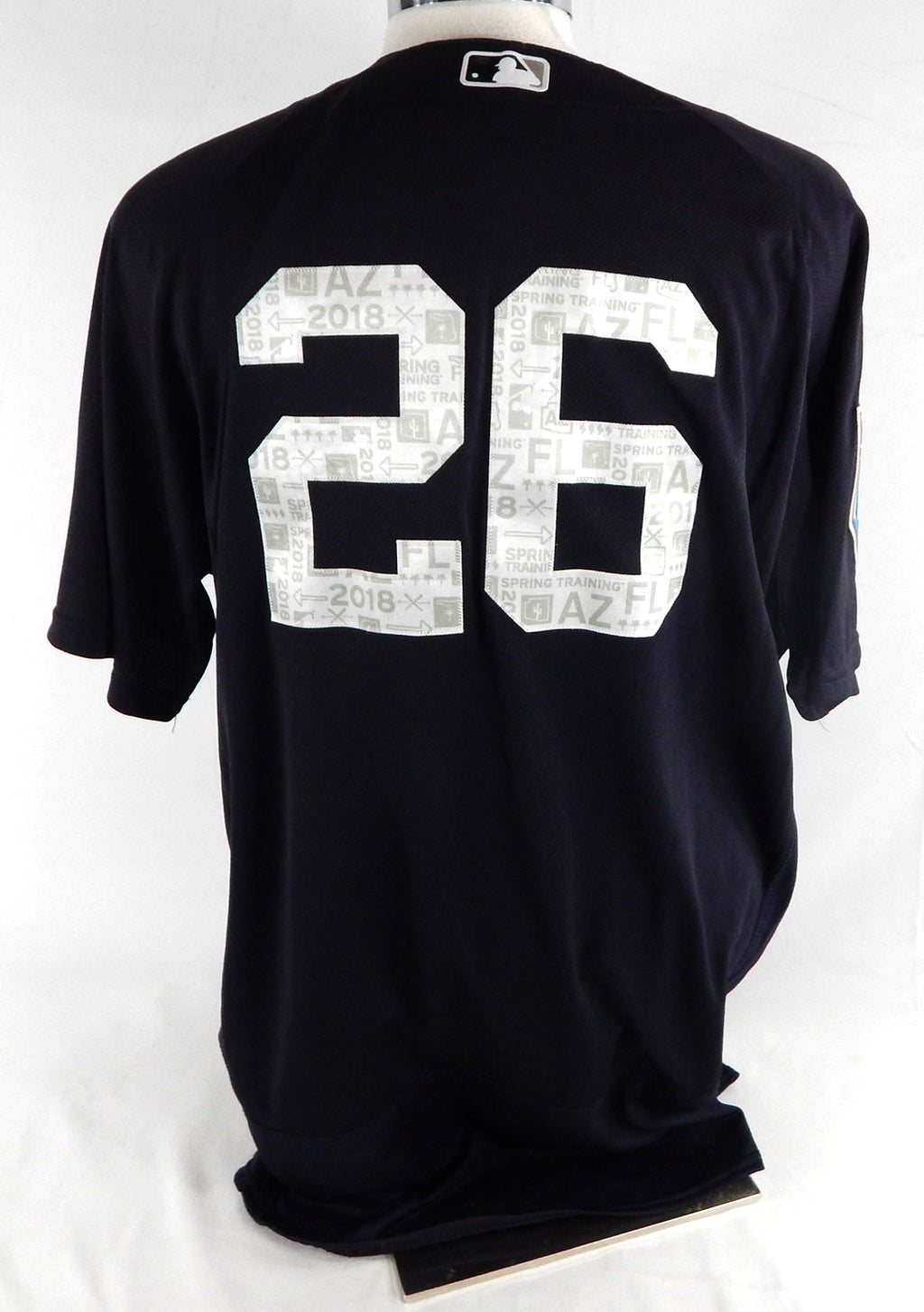 2018 New York Yankees Tyler Austin #26 Game Used Navy Jersey ST Patch 48 665 Pic2