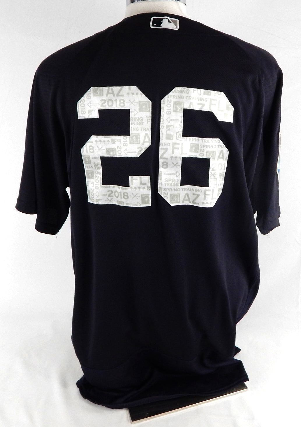 2018 New York Yankees Tyler Austin #26 Game Used Navy Jersey ST Patch 48 665 Pic2