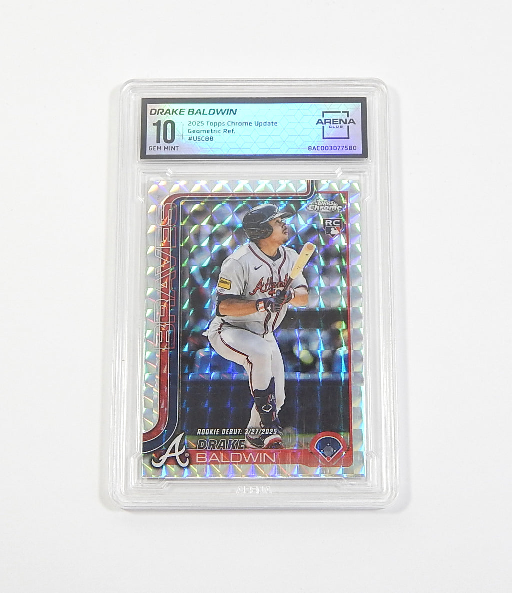 2025 Topps Chrome Update Geometric Refractor Drake Baldwin RC Arena Club 10