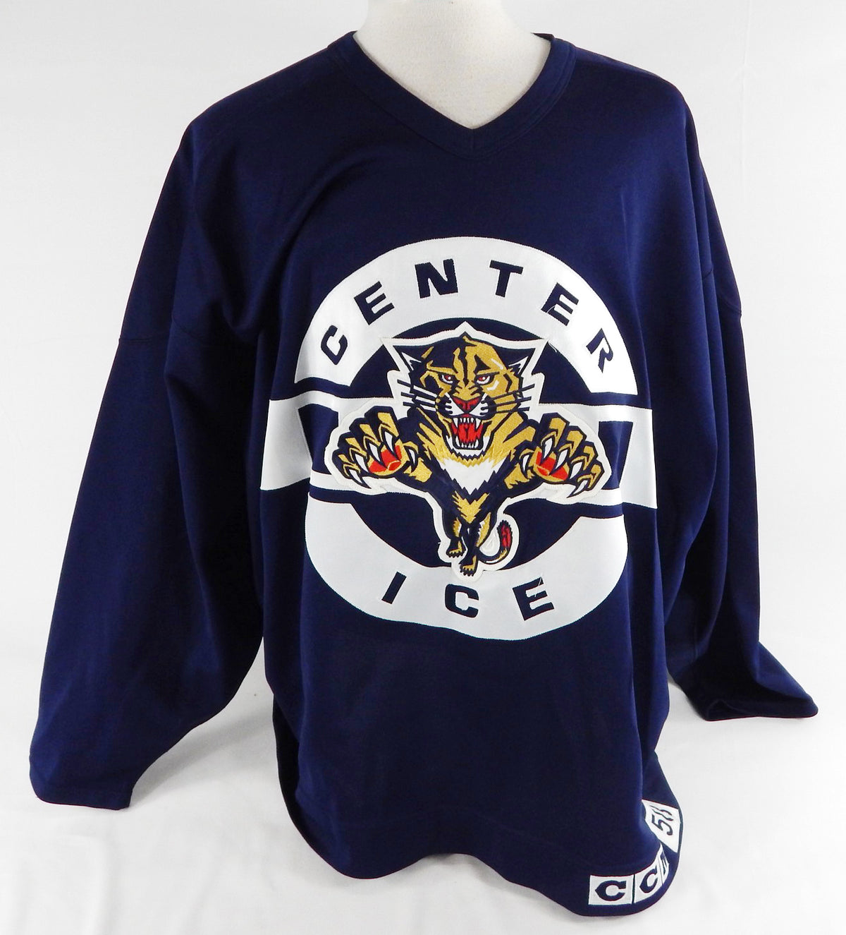 1990s Florida Panthers Steve Washburn #17 Game Used Navy Practice Jersey 58 636