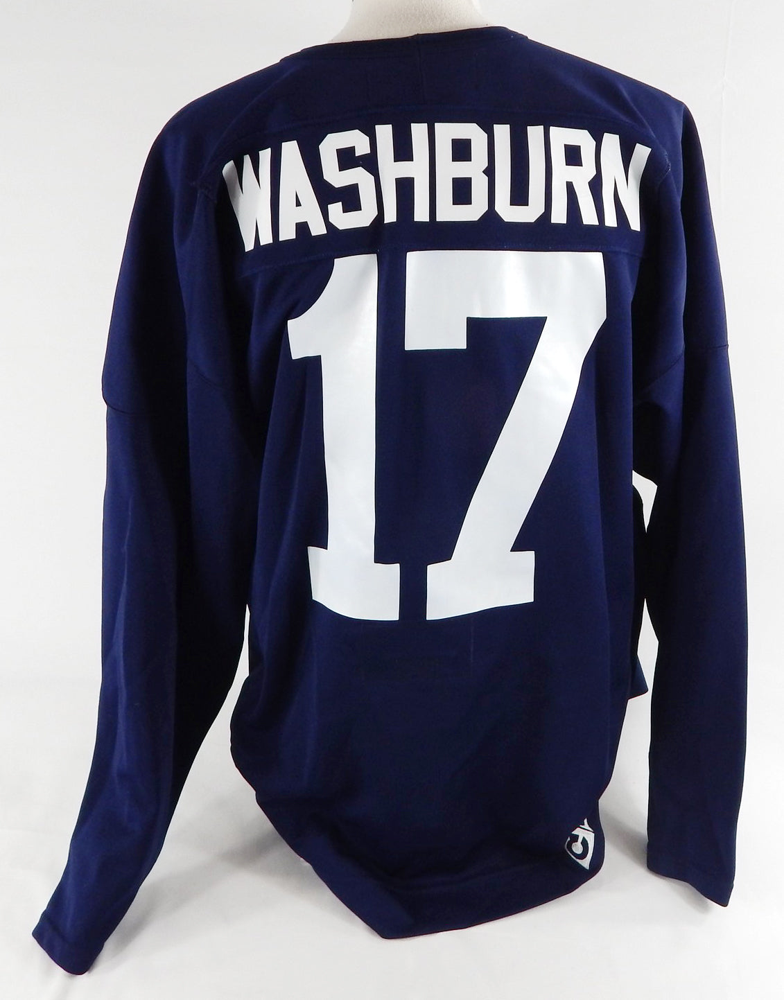 1990s Florida Panthers Steve Washburn #17 Game Used Navy Practice Jersey 58 636 Pic2