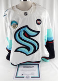 2024-25 Seattle Kraken William Borgen #3 Game Issued White Jersey Bondo 5