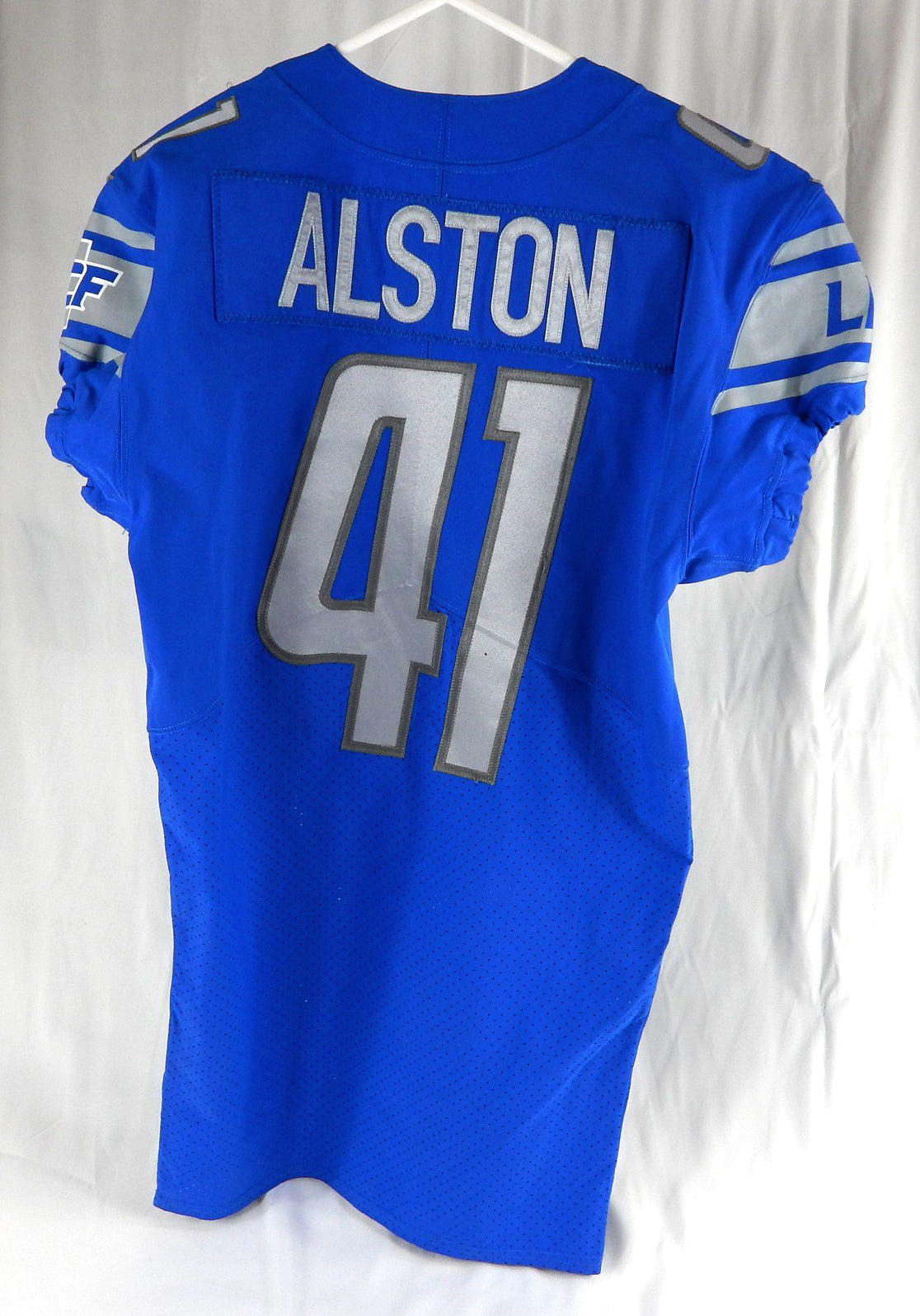 2019 Detroit Lions Johnathan Alston #41 Game Issued Blue Jersey 100 Patch 40 399 Pic2