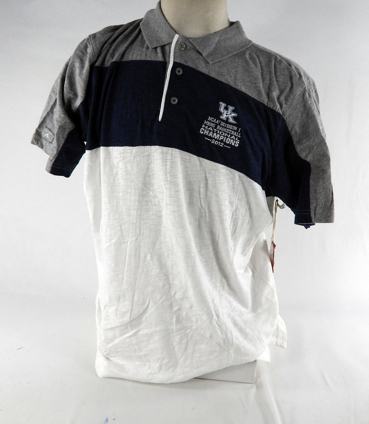2012 Kentucky Wildcats KU # Authentic White Polo Shirt National Champions 2XL 31