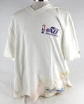 1994-95 Utah Jazz Antoine Carr #55 Game Issued Pos Used White Training Shirt 2