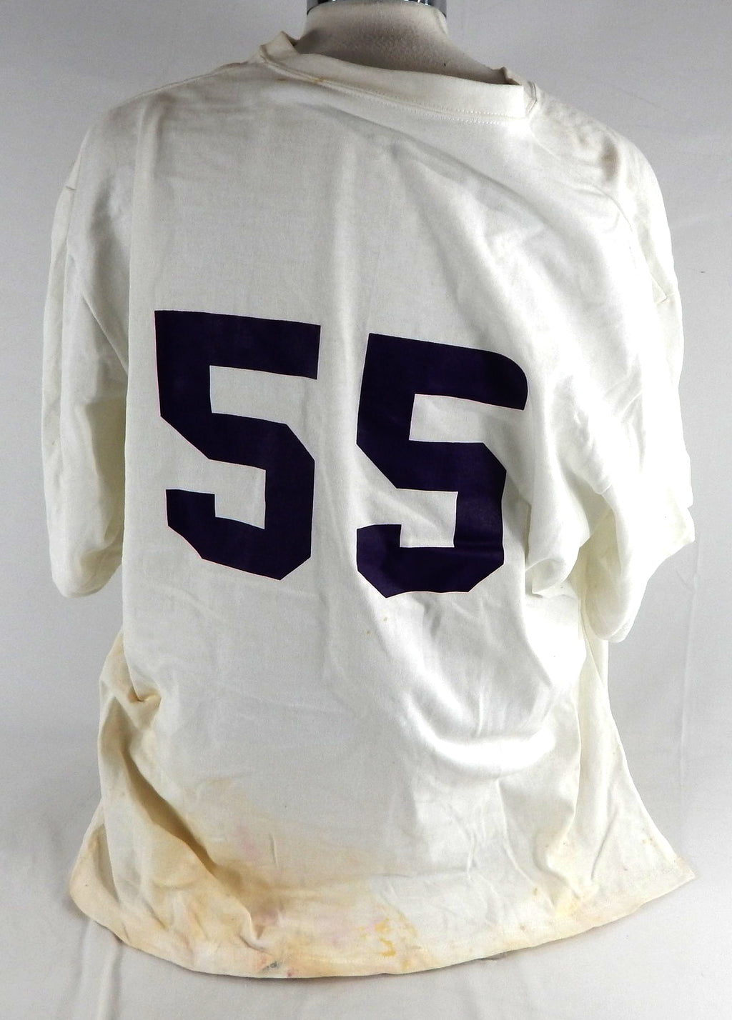 1994-95 Utah Jazz Antoine Carr #55 Game Issued Pos Used White Training Shirt 2 Pic2