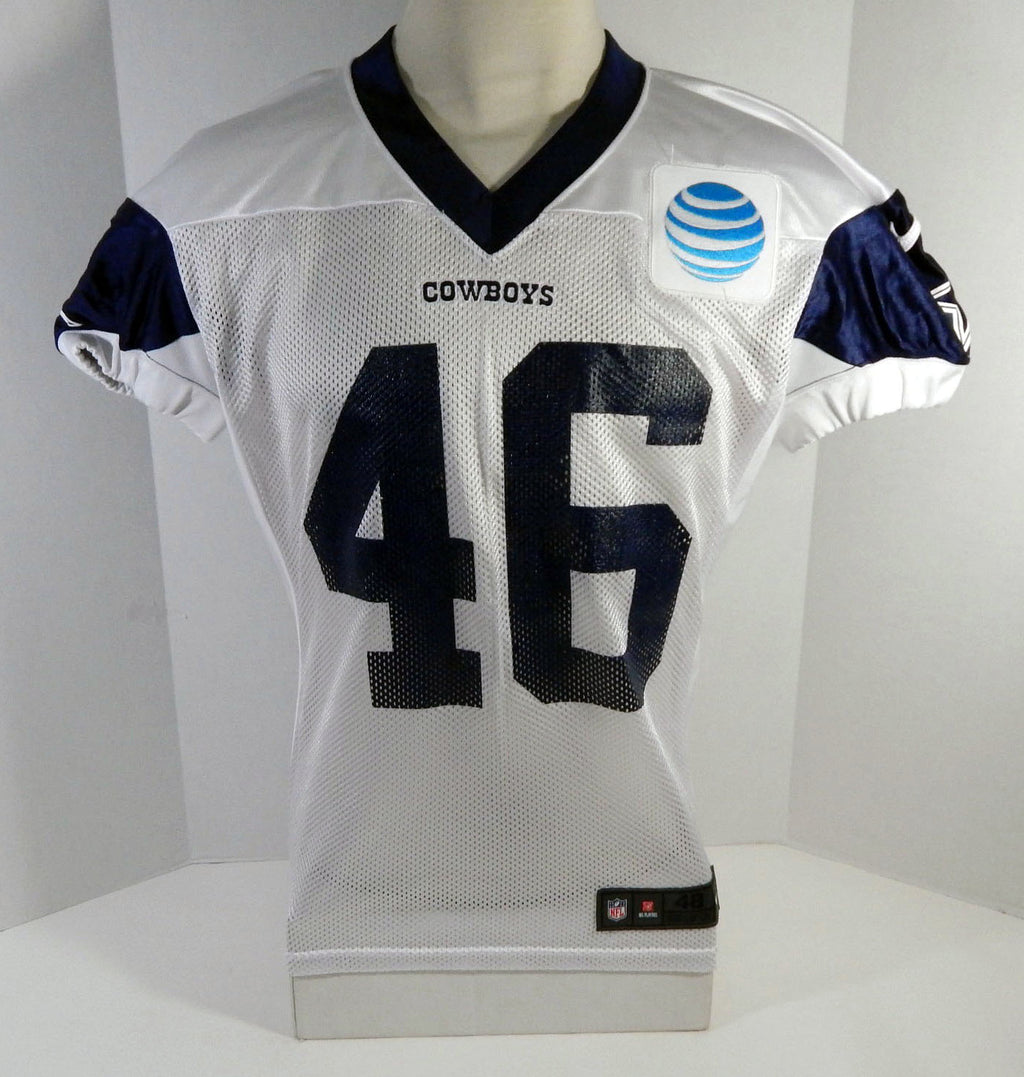 2018 Dallas Cowboys Charlie Taumoepeau #46 Game Issued White Practice Jersey CT