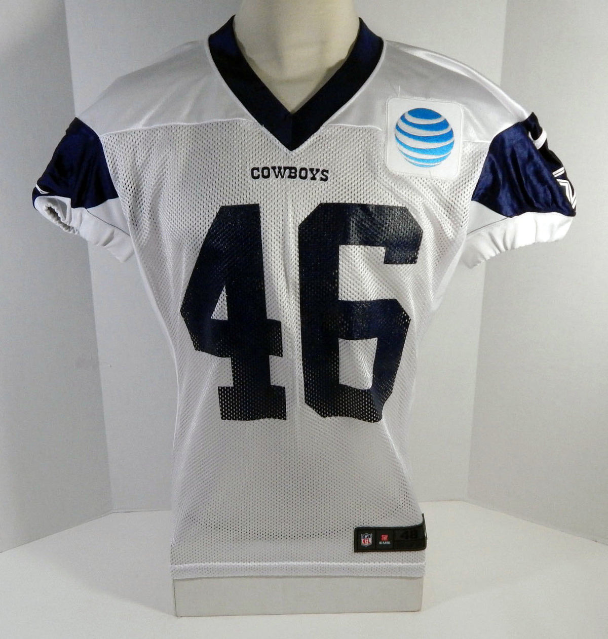 2018 Dallas Cowboys Charlie Taumoepeau #46 Game Issued White Practice Jersey CT