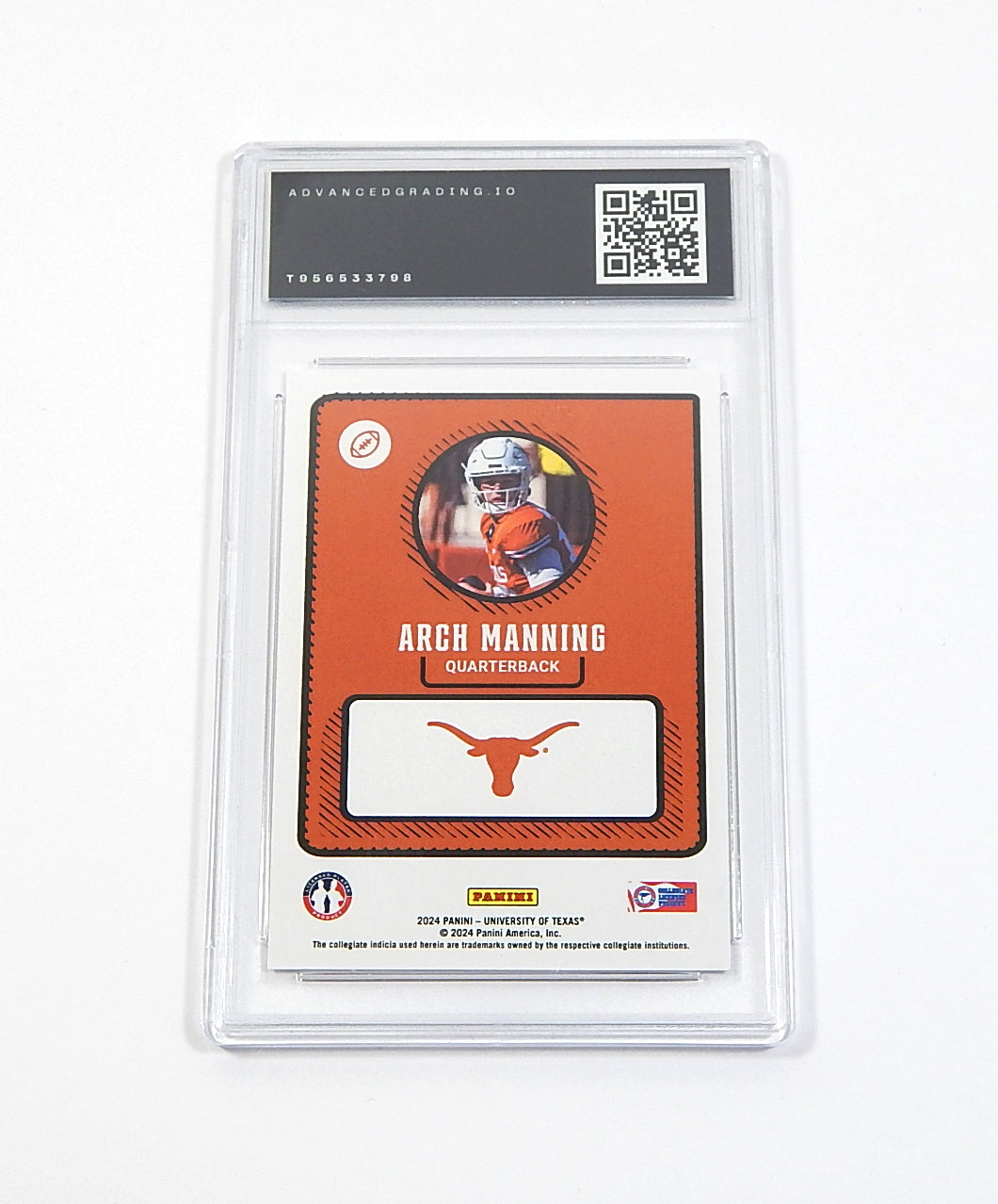 2024 Panini Instant NIL University of Texas Arch Manning RC Advanced Grading 10 Pic2